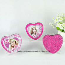 Custom Small Heart Shape Candy Mint Packaging Tin Box